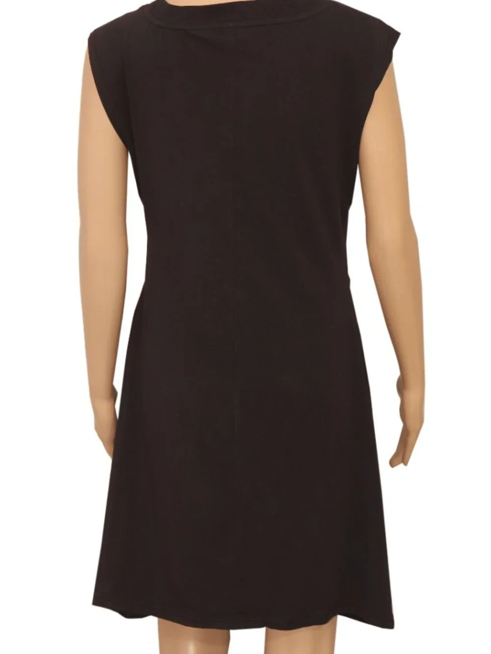 Anthropologie Daily Practice Twist Front Mini Dress Sleeveless Black L